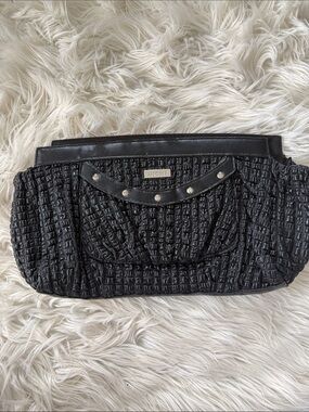 Miche Black Quilted Textured Clutch
